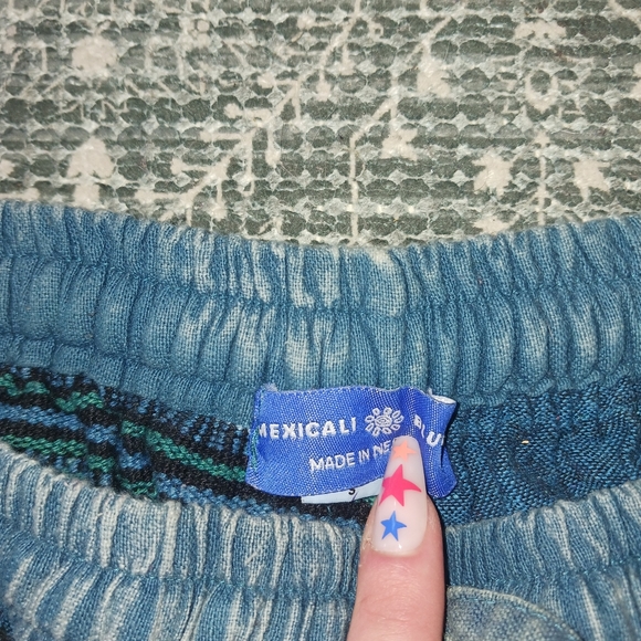 MEXICALI BLUES BAGGY MULTICOLOR PATCHWORK PANTS SMALL - Picture 2 of 9